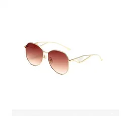 디자이너 선글라스 남성 여성 금속 타원 안경 고급 디자인 태양 안경 숙녀 UV400 안경