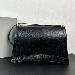 Winter Designer Bag Women Medium Sling Bag Black Paper Calfskin Underarm Bag Woman Hobo Bags Handbag Tote Bag Large Capacity Aged-Silver Hardware Lambskin Lining