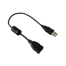 Rozszerzenie danych USB 2.0 Mężczyzna do żeńskiego do żeńskiego z magnesem na PC U Disk karta sieciowa Dysk twardy czarny 30 cm