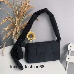 Worki wieczorowe torby na ramię nylonowe wyściełane torby zszywki tkanin designerka messenger damskie crossbody bawełniane torebki top ld6c