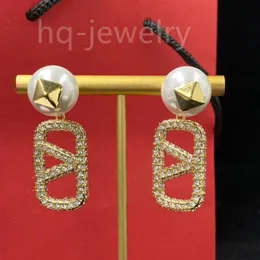 2023hoop Earings for Women 남자 디자이너 귀걸이 편지 스터드 패션 보석류 럭셔리 Dimond F Earring 925 Silver Boucles Neckla2794