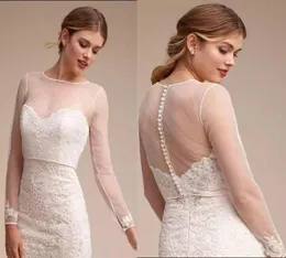 تول تول الأبيض الأكمام الطويلة Bridal Bolero Ivory Wedding Jacket شفاف مخصص مصنوع من الزفاف مع Coat3915709