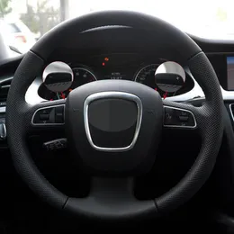 Car Steering Wheel Cover Genuine Leather Suede For Audi A3 8P Sportback A4 B8 Avant A5 8T A6 C6 A8 D3 Q5 8R Q7 4L S3 S42601