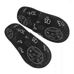 Slippers Magic Circles Slipper For Women Men Fluffy Winter Warm Indoor