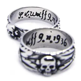 2st Lot Storlek 6-13 unisex cool skalle ring 316l rostfritt stål mode smycken personlig design na skalle ring320s
