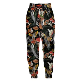 Męskie spodnie Tessffel Fashion Plants grzyb grzyb kamuflaż Kolorowe 3dprint mężczyzn kobiety streetwearne śmieszne spodnie dresowe spodnie jogger a4 230919