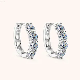 Statement 925 Gra Moissanite Diamond Fine Jewelry Hoop Earring Women Bijoux Pendientes Vvs Sterling Silver Moissanite Earrings