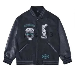 Herrenjacken 2023SS Neue Baseballjacken Herrenjacke Tiffany Lederärmel York Herrenmäntel 925 Stickerei warme Oberbekleidung x0920