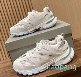 Designer Heren Dames Schoenen Triple Wit Zwart Rubber Sneakers Lederen Trainer Nylon Gedrukt Platform Trainers Merk Schoenen