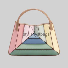 Umhängetaschen 2023 Frühling Sommer Crossbody Schulter Designer Damen Tote Square Bag Gespleißte Handtasche für Mädchen Free22stylishyslbags