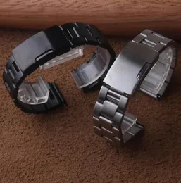 Cinturino in acciaio inossidabile cinturino 18mm 20mm 22mm cinturino a maglie solide cinturino per Smart Watch cinturino da polso in metallo nero opaco 8197315