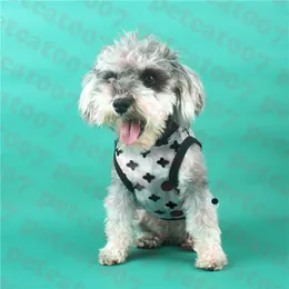 Maglia nera per animali domestici T-shirt Jacquard Gilet per animali domestici Camicie Abbigliamento per cani Estate traspirante Schnauzer Abbigliamento per cani216V