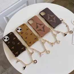 デザイナーiPhone電話ケース14 13 Pro Maxury Lu Leather Chain Purse for 14promax 13promax 12promax 14pro 13pro 12 11ケースCyg239203-6