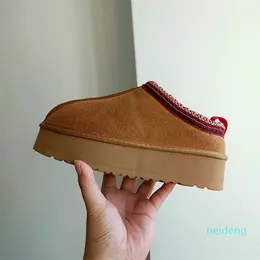 Avustralya platformu tazz klasik mini kadınlar kış süet kar botları koyun derisi Tasman bayanlar moda yün sıcak slip-on terlik ayakkabı kum