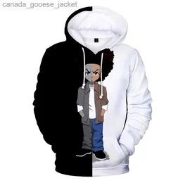 Herrtröjor tröjor boondocks hoodies 3d långärmad tröja mäns hoodie kvinnor casual harajuku streetwear unisex överdimensionerade klädsel230920