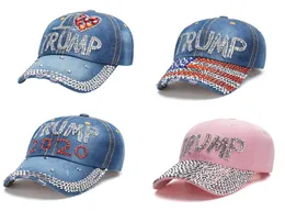 2020 USA Partia Wyborcza Kapelusz Donald Trump Biden Keep America Great Baseball Cap Rhinestone Snapback Hats Men Women3588228