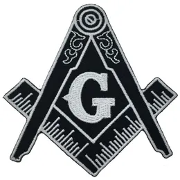 Toppa massonica con bussola ricamata termoadesiva per abbigliamento mason Lodge Emblem Mason G Badge cucire su qualsiasi indumento 267F