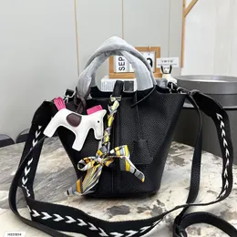 バスケットトートバッグラグジュアリーデザイナーバッグバケットバッグ女性クラシックライチレザーミニトートハンドバッグクラッチバッグシルクと馬の肩の十字架の財布財布