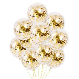 Partydekoration 20 teile/satz 12 Zoll Roségold Pailletten Goldene Konfetti Glitzer Luftballons Geburtstag Hochzeit Festival 7q 230920