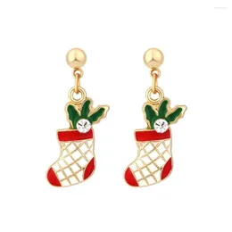 Dangle Earrings 2023 Simple Christmas Stockings Stud For Girls Cute Personality Boots Women Jewelry