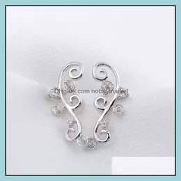 Jewelry Settings Sterling Pearl Three Pearls Vine Shapes Sier 925 Lady Earrings 5 Pairs Drop Delivery Dhgarden Otgxc