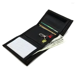 Plånböcker trifold casual plånbok för manliga män kvinnor unga nyhet pengar väska handväska zippad mynt id korthållare ficka