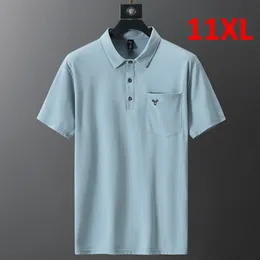 Polos dla kobiet Plus Mężczyzn Polo koszula 10xl 11xl Letnie koszule swobodne modne szczyty męskie duże 230919