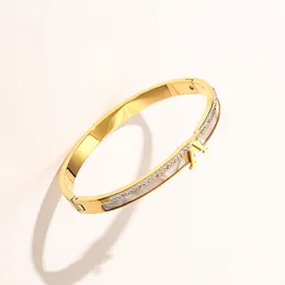 Design Bangle Bracelets Women Bangle Luxury Designer Jewelry 18K Gold Plated Stainless steel Wedding Lovers Gift Bangles Wholesale Z1184