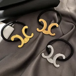 Schwarze Luxus-Haargummibänder aus Legierung, hochwertiger keltischer Stil, Vintage-Haarseil, Designer-Geschenk, Haarschmuck, Damen, schlichter Luxus-Haarschmuck