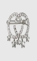 2022 New Rhinestones Letters Star Tassel 여성 디자이너 헤어 클립 Barrettes for Fashion Lady Hair Jewelry Accessories8877826