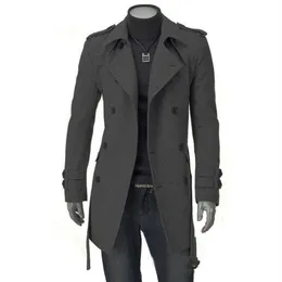 Осень-зима, мужское длинное полупальто, мужское шерстяное пальто с отложным воротником, двубортный мужской плащ M-XXXL298Z