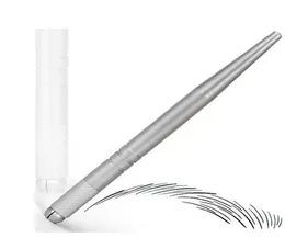 100Pcs professional 3D silver permanent eyebrow microblade pen embroidery tattoo manual pen with high quallity5008784
