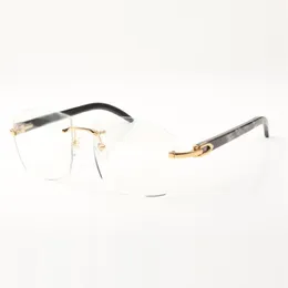 New large frame clear lens 4189706 natural buffalo horn legs suitable for men and women to wear Lens thickness 3mm3233