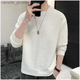 Men's Hoodies Sweatshirts Spring Autumn Y2K Elegant Fashion KPOP Sweatshirt Man Fashion All Match Long Sleeve Top Solid Color Casual Pullover Male ClothesL230920