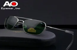 Occhiali da sole da aviazione Uomo 2018 occhiali da guida pilota American Army Optical AO SunGlasses occhiali6190840