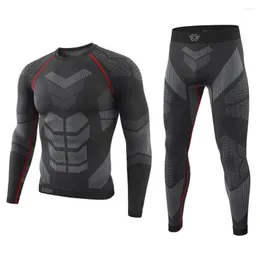 Intimo termico da uomo senza cuciture Esdy Sports Fitness Yoga Suit Inverno caldo Runing Sci Escursionismo Biker Tattico Long Johns Themal