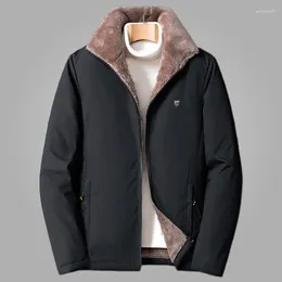 Jaquetas masculinas marca homens 2023 inverno à prova de vento quente grosso lã jaqueta moda casual casaco masculino outono outwear ao ar livre clássico