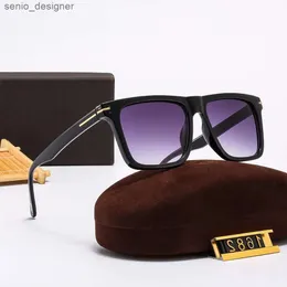 tom ford T Sunglasses Brand Designer UV400 Eyewear Metal Black Frame Sun Glasses Men Women Mirror Sunglasses Polaroid Lens With Box WRRL