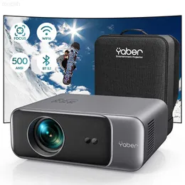 Projectors YABER Pro V9 WiFi Bluetooth Video Projector 500 ANSI with WiFi 6 and Autofocus/6D Keystone Native 1080P 4K Supported L230923