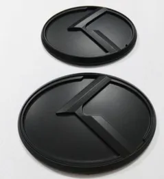 2pcs New 3D black K logo badge emblem sticker fit KIA OPTIMA K5 20112018car emblems9916695
