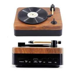 Outros acessórios AV Bluetoothcompatível sem fio Record Player Alto-falante portátil Retro Vinyl Record Player Mini HIFI Sound Music P7974366
