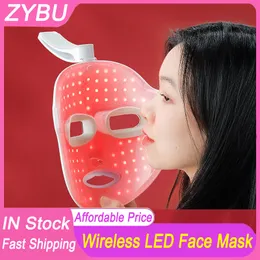 Nowy bezprzewodowy ładownictwo 7 Kolor LED zabieg LED Zaostrzenie skóry masażera twarzy Maska LED Maska Kobiety maska ​​piękności odmładzanie skóry wybielanie anty trądziku starzenie się
