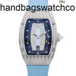 Richardmill Watch Milles Watches Mechanische Richar Rm007 Diamond Pave Weißgolduhr Com003133 frj