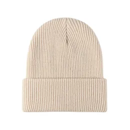 Beanieskull Caps Women Men Autumn Winter Warm Beanie Hat Solid Color Lady Male Stretch Knittad virkning Beanies Hat Cap för kvinnor Män 230921