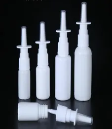 50pcslot 10ml 15ml 20ml 30ml 50ml White Empty Plastic Nasal Spray Bottles Pump Sprayer Mist Nose Spray Refillable Bottle1884115