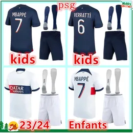 2023 2024 PSGES FOTBALL JERSEY KIDSKRIRA PARIS 23 24 PSGES MBAPPE Kids Football Kits Soccer Jerseys Shirts Kit Maillot Foot Camisetas Futbol Maglia