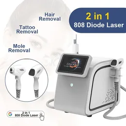 Новейший диодный лазер 2 в 1 808 755 1064 нм Машина для удаления волос Пикосекундный лазер Машина для удаления татуировок Черная кукла Уход за кожей Терапия пигментации