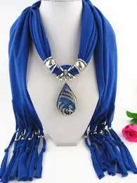 Scarves Classic Style Women Jewelry scarf Beads Fringed Phoenix Alloy Base Resin Pendants Long Tassel pendant Necklace Scarf 230921