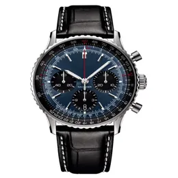 Relógio para homens Relógio mecânico automático masculino 50mm pulseira de couro azul preto safira relógios de pulso super luminoso montre de luxe montre orologio novo personalizado