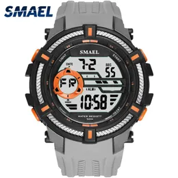 Spor Saatleri Askeri Smael Serin Saat Erkekler Büyük Dial S Shock Relojes Hombre Rahat LED1616 Dijital Kol saatleri Su Geçirmez159L